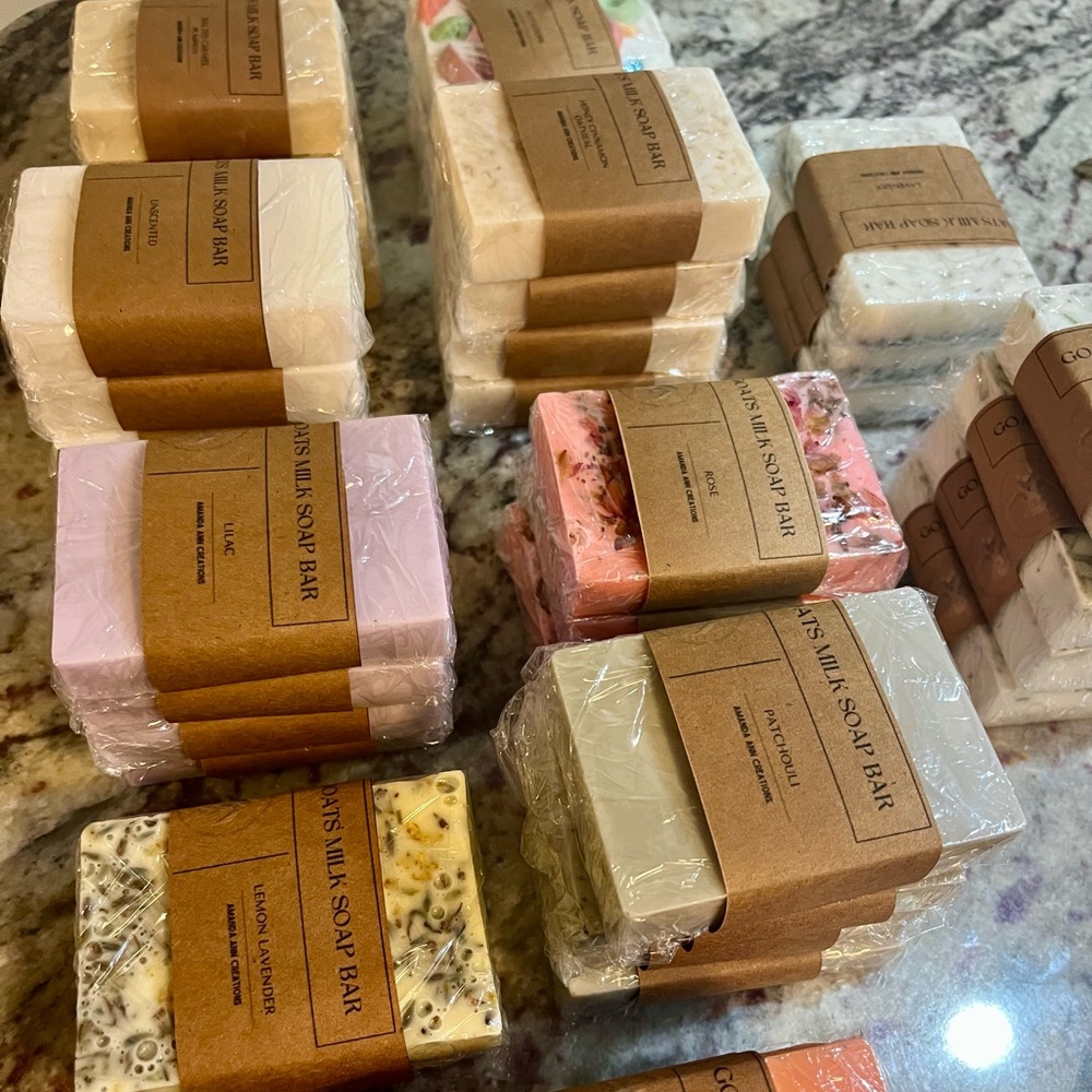 Hand-Poured Goat Milk Soap Bundle – Choose Your Scents – 5 Bars for $25
